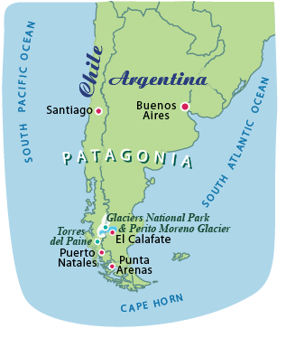 Patagonia South America Map